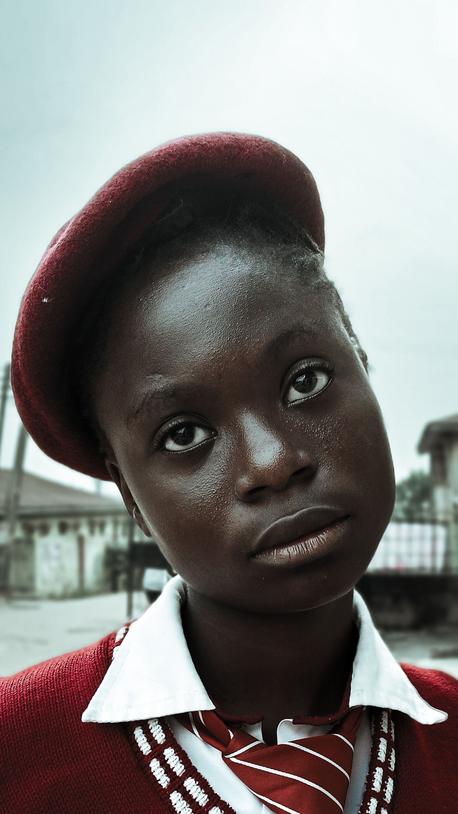 A pupil in uniform