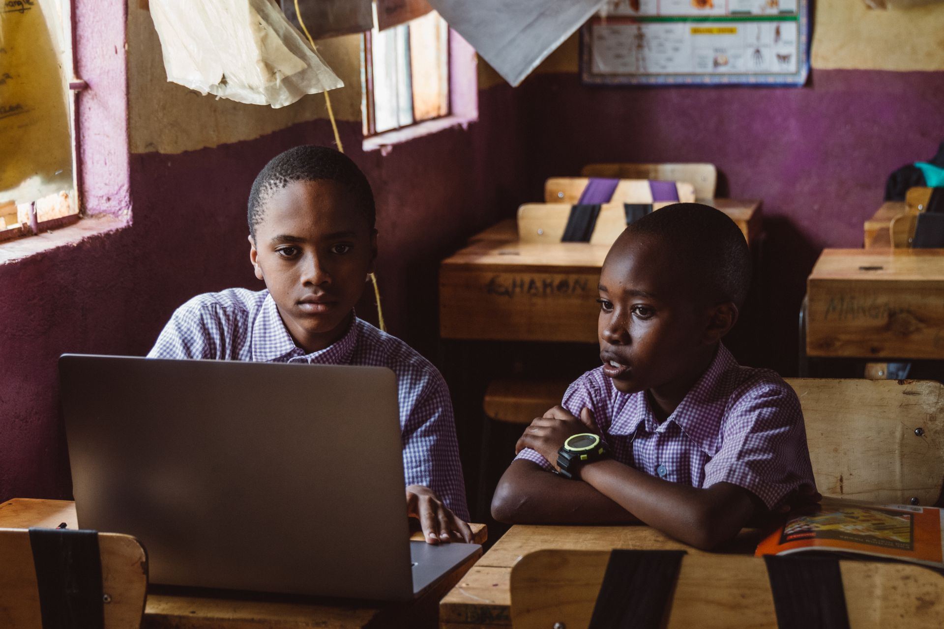 Primary pupils in class